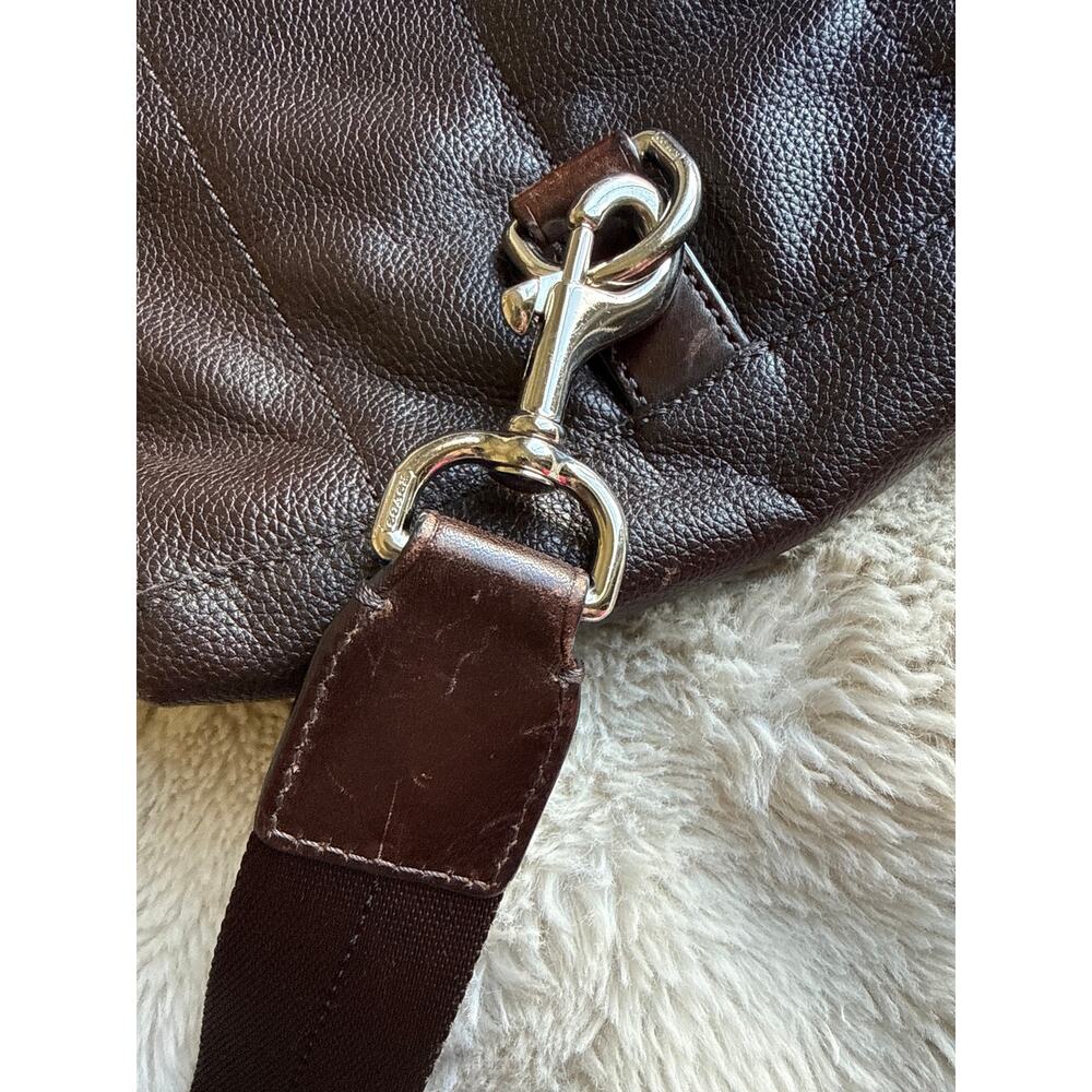 COACH Thompson Convertible Brown Leather Sling Bag Backpack - Picture 9 of 12